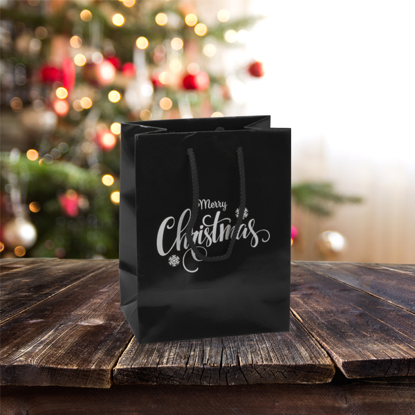 Black christmas 2025 gift bags